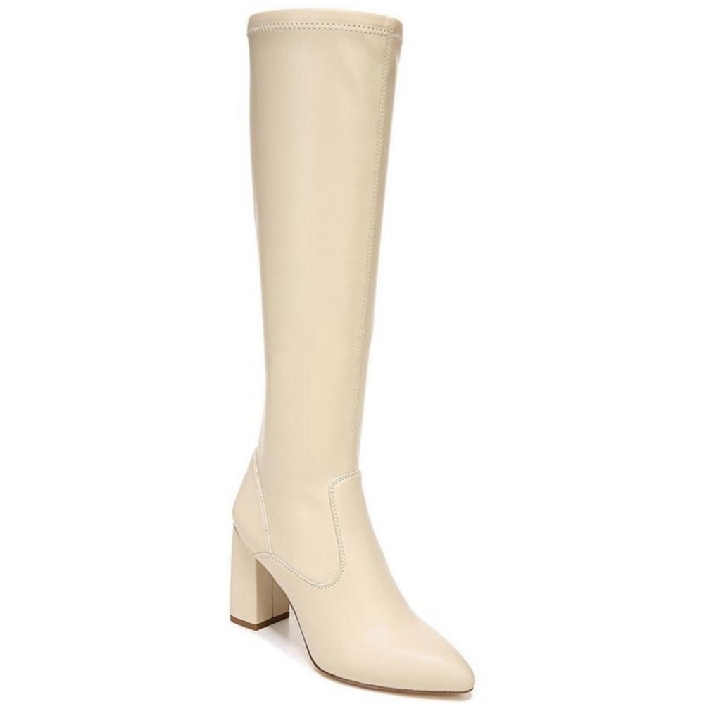 Franco Sarto Women’s Katherine Ivory Faux Leather Knee High Boot